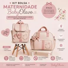 Kit Bolsa Maternidade 2 Peças Prática e Espaçosa Alta Qualidade Moderna