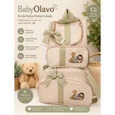 Kit Bolsa  Maternidade Bebê -02 Peças Grande Impermeável Espaçosa  Térmicas Safari