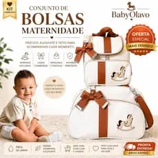 Bolsa Maternidade Cavalinho  🐴 Premium Kit Completo Bebê Menino  Moderno Elegante Impermeável