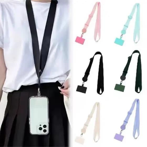 Cordão FITA De Pescoço Para Capinha de Celular Universal Ajustável Cor Pastel Coloridos
