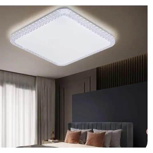 Lustre Plafon  quadrado  Led  24W Multicor Sobrepor