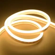Mangueira Fita LED Neon Flex Branco Quente 3500K 127V ou 220V 1M + FONTE/CONECTOR