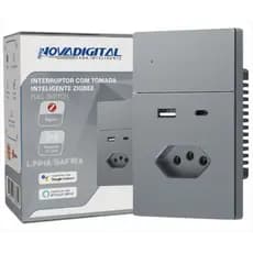 Interruptor Inteligente NovaDigital Tomada 20A USB Tipo C