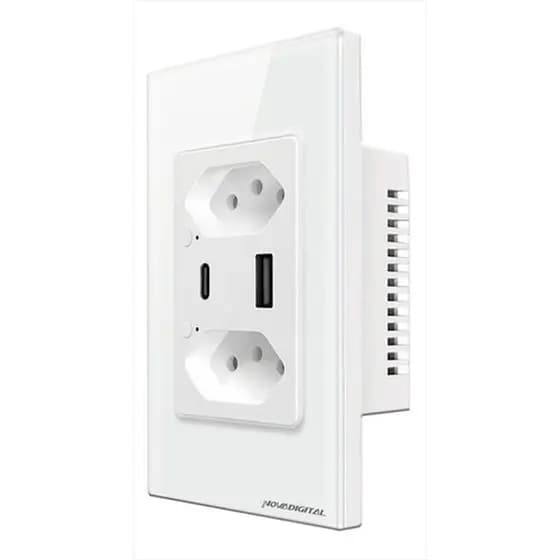 Tomada Inteligente Wi-Fi USB e Usb C NovaDigital 10A e 20A