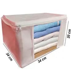 Caixa Organizadora de Roupas Calçados Cobertas TNT Com Tampa /organizador de guarda roupa - ORGANIZALUX