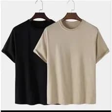 Kit 2 Camisa Unissex Lisa Básica 100% Algodão Casual várias cores