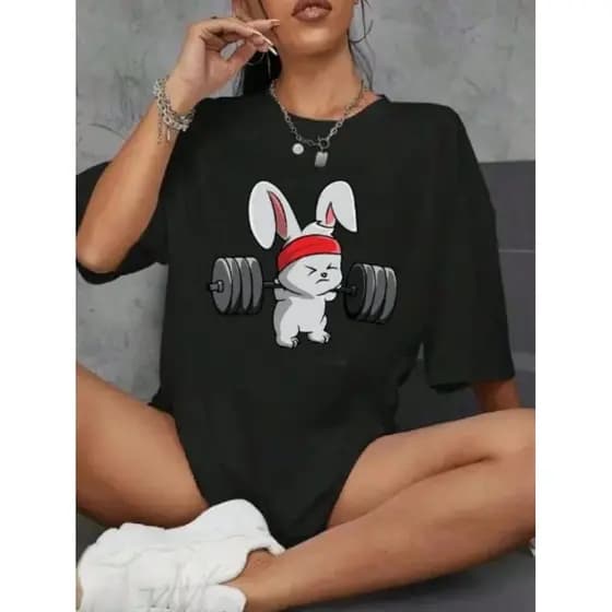 Camisa Unisexx Feminina Estampada Treino Fofo 100% Algodão Transpiração
