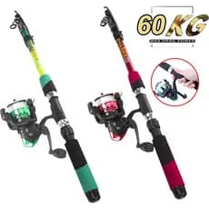 Kit Barato Vara De Pescar +Molinete De Pesca Max Arraste 10kg 1.8M Resistente E Durável vara de pesca com molinete