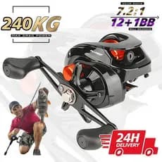 240Kg Carretilha De Pesca Com Marine Sports Pitching 6.2 : 1 Alta 10kg Max Molinete De Pesca Molinete Pesca Mulinete~