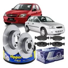 Kit Disco + Pastilha de Freio Dianteiro Celta Classic Corsa Prisma – Hipper Freios + SYL