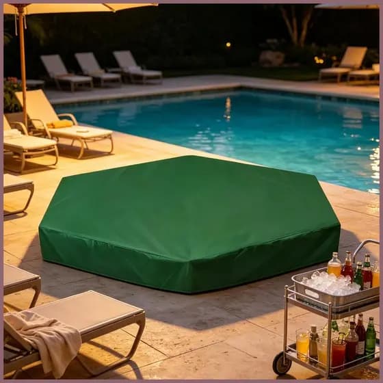 Capa De Caixa De Areia À Prova D'água , Proteção Solar , Octógono , Bandeja Para Brincar Na Água , Piscina , Jardim , mu