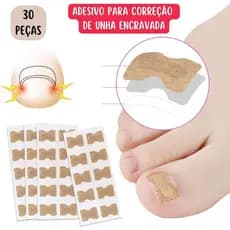 Kit 30 Adesivos Órtose Correção de Unhas Encravadas Manicure Pedicure Adesivo Unha Corretivo Tratamento