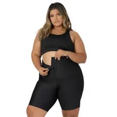 Short Cinta Modeladora  Plus Tamanho G1 ao G3 Suplex Encerado Reduz Medidas Define