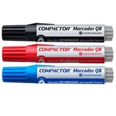 Pincel Marcador Para Quadro Branco Recarregável 2 Cores - COMPACTOR