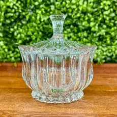 Potiche Bomboniere de Vidro Brasilia  240 ml P/ Decoração e Armazenamento