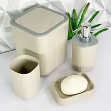 OFERTA Kit De Banheiro 4 Peças Kit Lavabo Conjunto Lixeira Multiuso Para Banheiro Lavabo