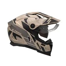 Capacete Masculino Bieffe B-Trail Conquest Bege Fosco Moto