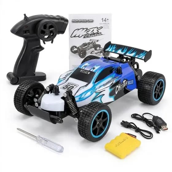 Carrinho de Controle Remoto Recarregável Chaser Jeep Automodelo Trilha Buggy