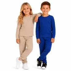 Kit 2 Conjuntos Térmicos Infantil Unissex Peluciado Segunda Pele