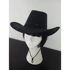 Chapéu De Cowboy Feminino / Masculino De Camurça Com Aba Larga