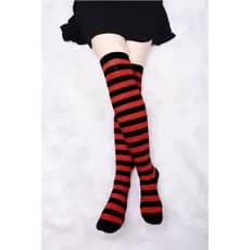 Meia De Cano Alto Listrado/halloween 7/8  / Meia Até O Joelho / Coxa / Cosplay / Anime