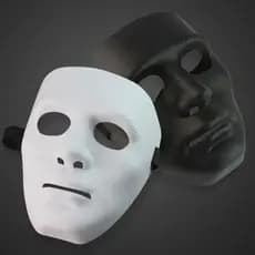 1/2/5/unidade Máscara para festa cosplay cor