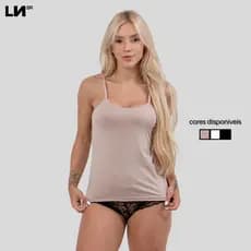 Camiseta Linha Noite Segunda Pele Alça Fina Underwear