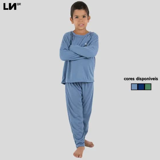 Pijama Masculino Longo Infantil Confortável Dormir