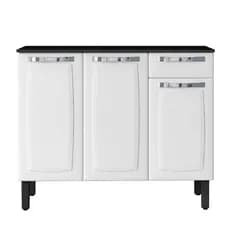 Balcão de Aço Itatiaia Cozinha 105cm Rose Branco com Gavetas – Linha Premium