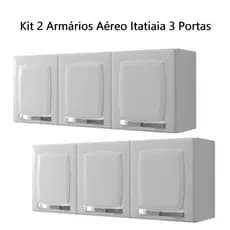 Kit 2 Armário Itatiaia Aéreo de Parede em Aço 105cm Rose – Pintura Antiferrugem