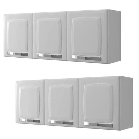 Kit 2 Armário Aéreo Itatiaia Aço Rose 105cm – Cozinha, Lavanderia ou Escritório