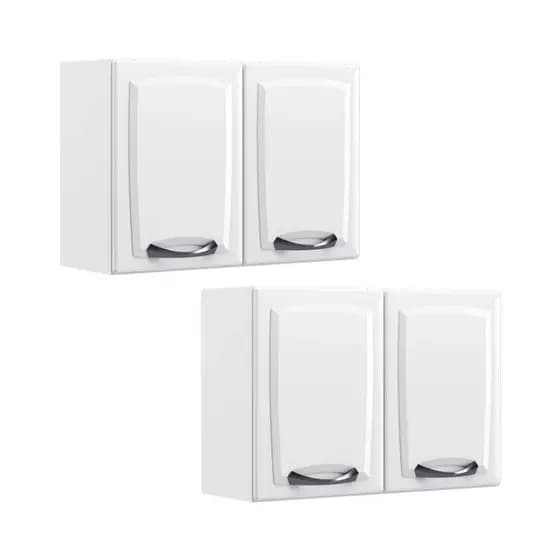 Kit 2 Armários Aéreos Itatiaia Aço New Premium 80cm Cozinha