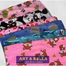 Kit c/ 10 Toalhas Infantis - Personagens Kids Baby De Banho 100% microfibra 65x1,20cm LANÇAMENTO 2024