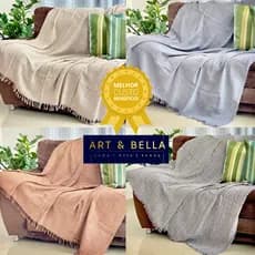 Kit 3 Manta Para Sofá Protetor Gigante Grande Frio Cama Decorativa 2.10x1.50m