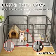 QUEBOM Cercadinho Dobrável para Cachorros 8 Painéis 1,2m de Altura para Pets Uso Interno e Externo