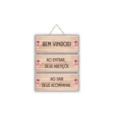 Placa com corda - Seja Bem vindos - Decoração Parede
