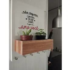 Porta Chaves Com Suporte Para Plantinhas Suculentas - Porta Carteiras - Não Esqueça Que Eu Amo Você