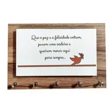 Porta Chave - Porta Chaves e Cartas - Que nesta casa não falte