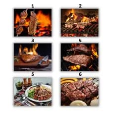 Quadro Plaquinha Churrasco - Churrascaria - Espetinho - Carne - Açougue