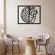 Quadro Cérebro Coração Arte Decoração Consultório Médico Psicólogo