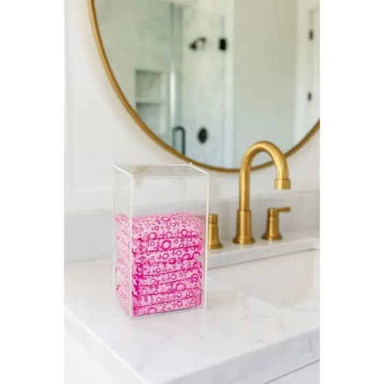 Porta Absorventes Em Acrilico Cristal