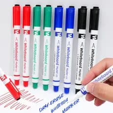 Caneta ultrafina para quadro branco 0.5 com ponta de borracha, marcador de borracha seca, lavável, material de escritóri