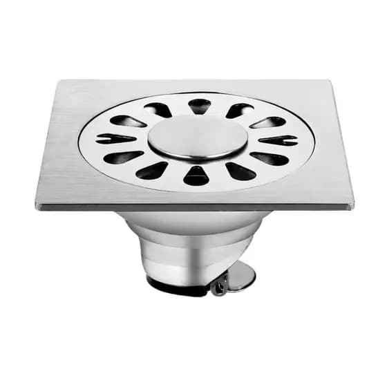 Ralo De Banheiro Box Lavanderia Aço Inoxidável Neutralizador De Odor Forma Quadrada 9.4x9.4cm