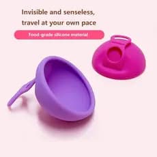 Copo menstrual de silicone, conjunto de copo menstrual para circulação de produtos de cuidados menstruais anti-vazamento lateral