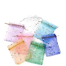 100 Peças (7cmx9) (9x12) (10 * 15cm) Saco Organza Embalagem de Jóias de Casamento Caixa de Presente de Produto