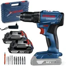 Profissionais Furadeira parafusadeira ZOWSBB GSB 6-115 48v 1900 r.p.m  Broca de choque 2 Baterias