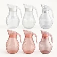 Jarra Translúcida com Tampa Tango Valsa Axé Transparente Rosa Resistente UZ