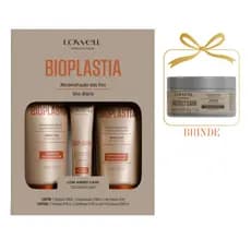 Kit Reconstrutor Bioplastia Lowell Shampoo 240ml, Condicionador 200ml e Ampola 25ml +BRINDE Máscara Protect Care 48g