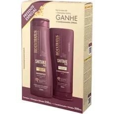 Kit Reconstrução Nutritiva Shitake Bio Extratus Shampoo 350ml e Condicionador 200ml