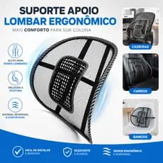 Encosto Lombar Para Coluna Ergonômico Apoio Lombar Para Carro Cadeira Almofada